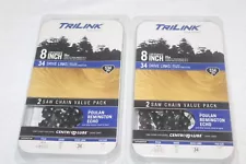 4-Pack TriLink 8" Chain Saw Blade Pole Saw Fits Echo Remington Poulan Ryobi