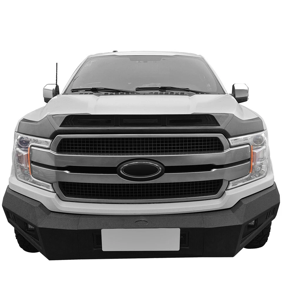 Hood Protector Stone Guard w/Lights For Ford F150 2015 2016 2017 2018 2019 2020 - Image 2 of 4