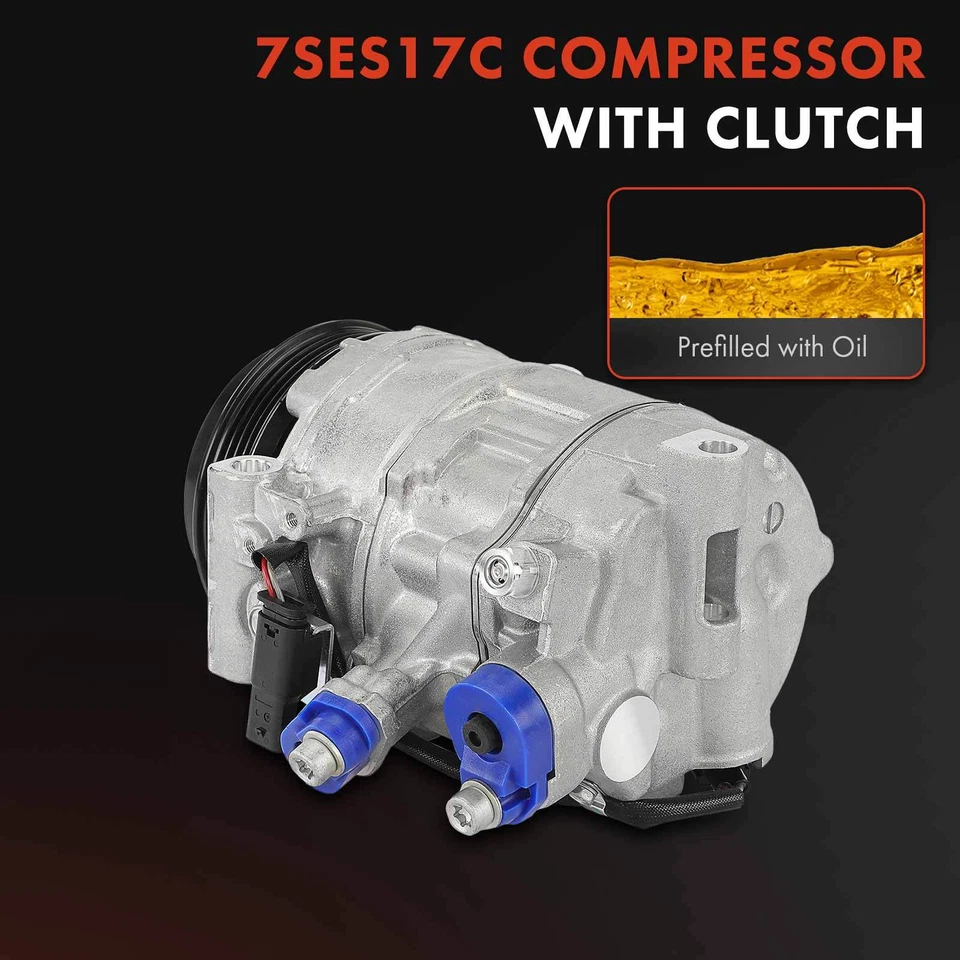 Nuevo compresor de aire acondicionado para Mercedes-Benz C300 C43 AMG GLC63 AMG S560 S63 AMG 7SES17C Foto 3 de 4