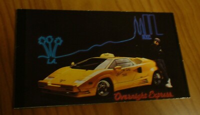 2 1989 Lamborghini Countach Taxi Cab Photo Magnets-Toolbox,Fridge Picture- 89