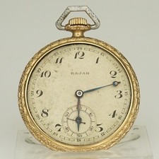 RAJAH Pocket Watch Men's no fusee duplex no chronometer no repeater gold pl.