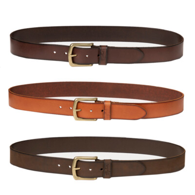Mens Genuine Leather Belt Rydale Jeans Belts Waist Trousers 3 Colours
