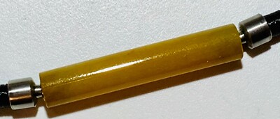 Lithos Yellow Untreated Jadeite Tube Interchangeable Vario Clasp