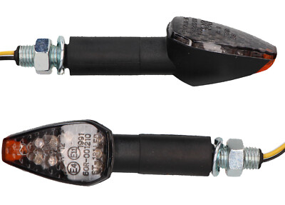 PROGRESS LINE LED-Blinkerset PEAK Dark'' 12V/2W M10 lang schwarz''