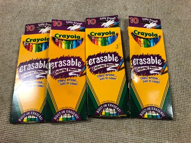 Crayola Radierbare Buntstifte, 10 Stück – Leuchtende Farben, Integrierter Radierer, Leicht Zu Spitzen, Für Schule & Basteln