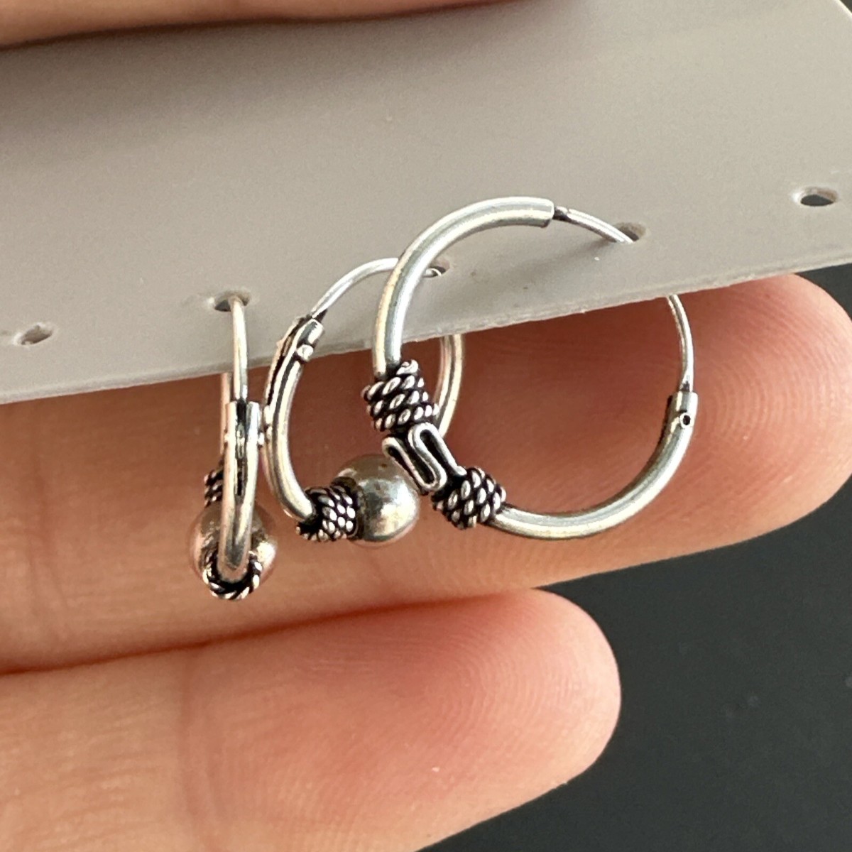 Boucles D’oreilles Argent Massif 925 Perle – Création Brigitte, Puces Vintage