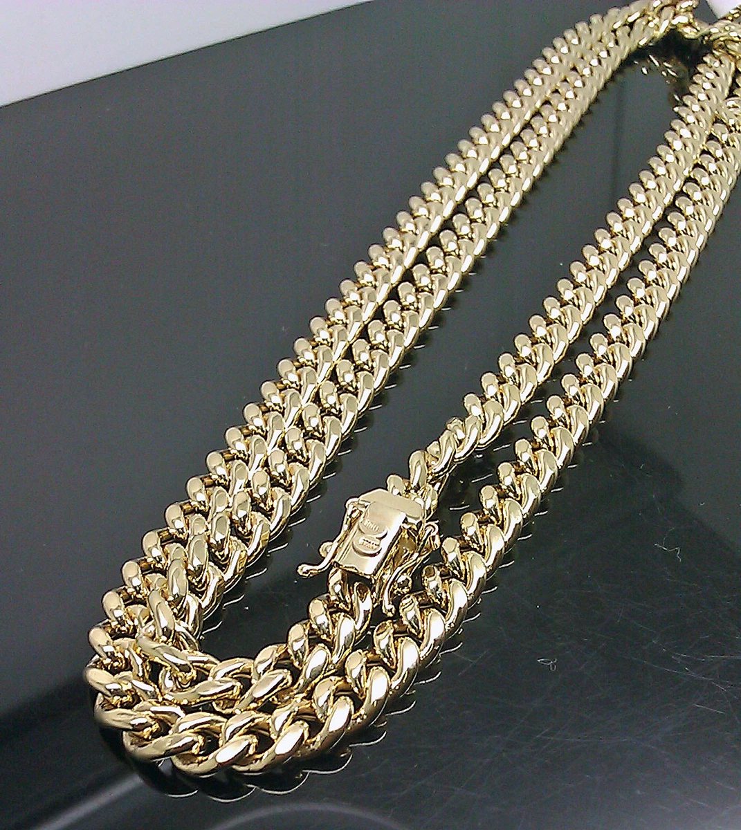 Cuban Chain Necklace - Black 6mm 24 Inches