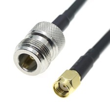 RG58 N-Type female to RP-SMA male plug Lot RF coax jumper Pigtail coaxial cable