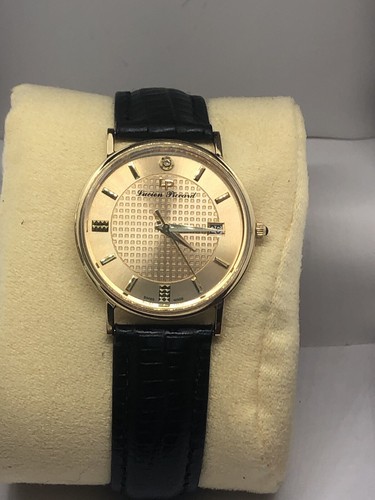 Lucien Piccard 18kt Yellow Gold Date Leather Watch *Is Running* - Picture 9 of 12
