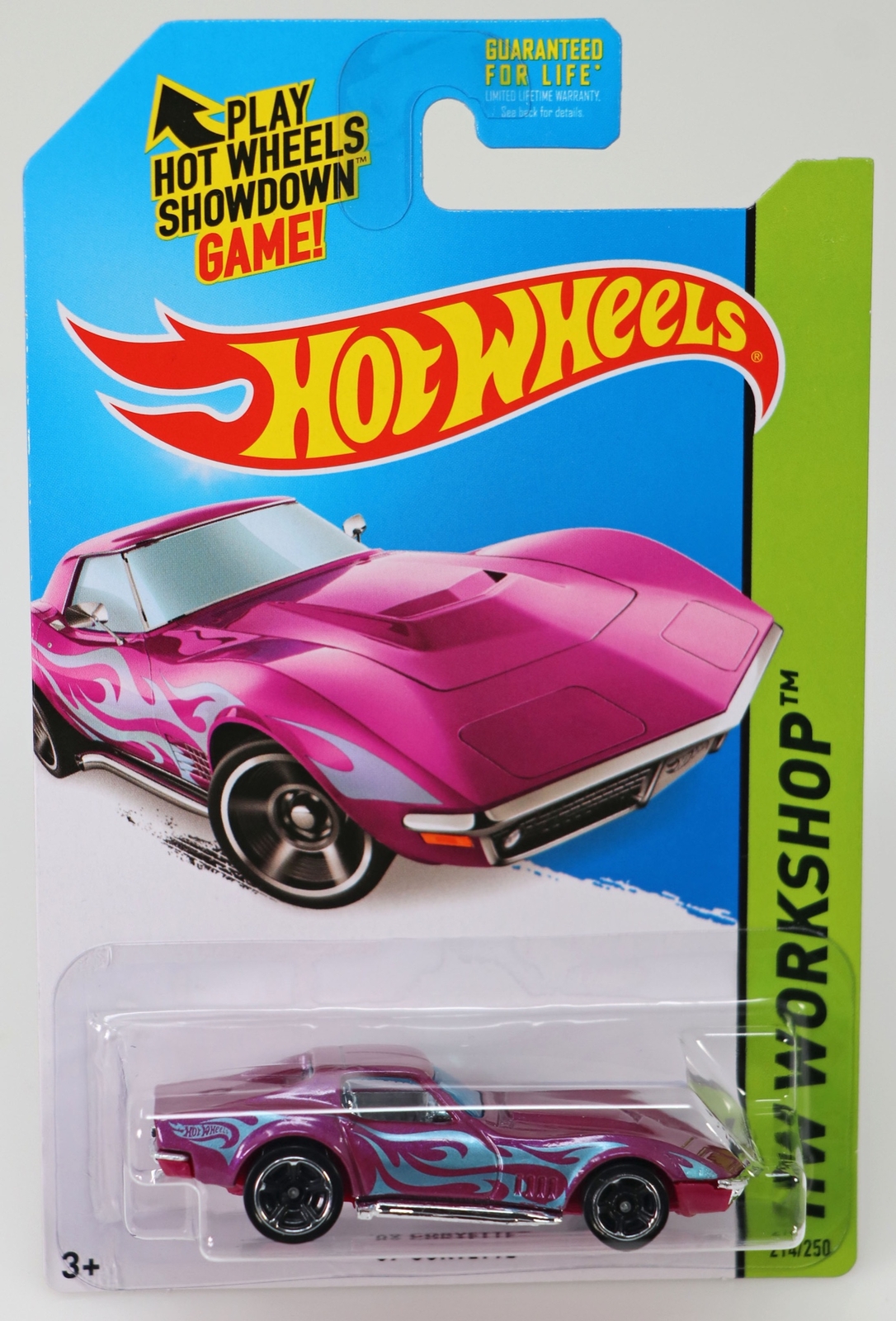 Hot Wheels 1969 Corvette HW Workshop 2014 Heat Fleet #BFD93 NRFP Purple 1:64