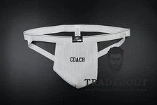 H.E.Arts COACH logo custom print McDavid Men white Jock  jockstrap underwear