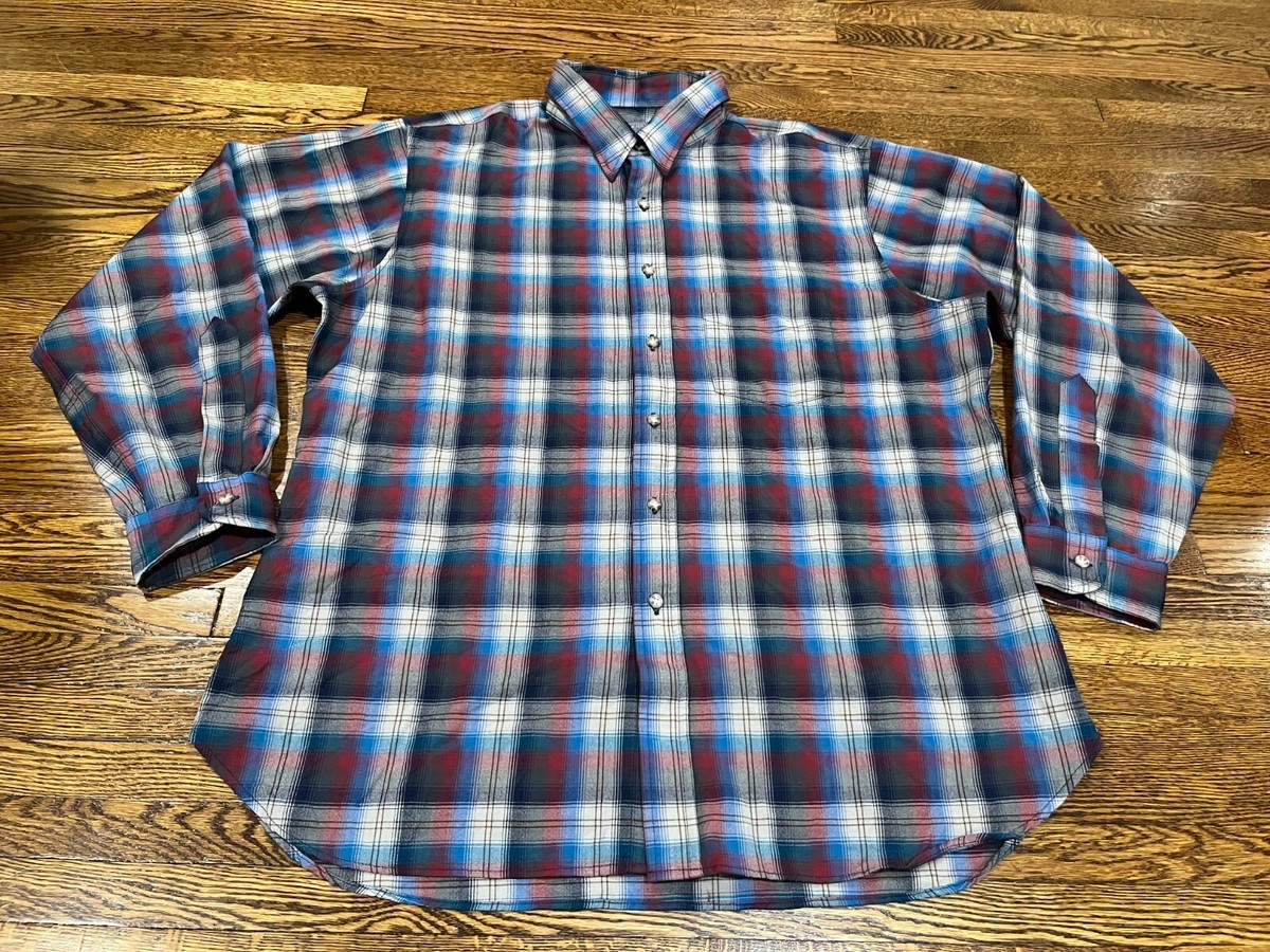Pendleton Shirt Men XL 100% Virgin Wool Plaid Long Sleeve Button  display picture 1