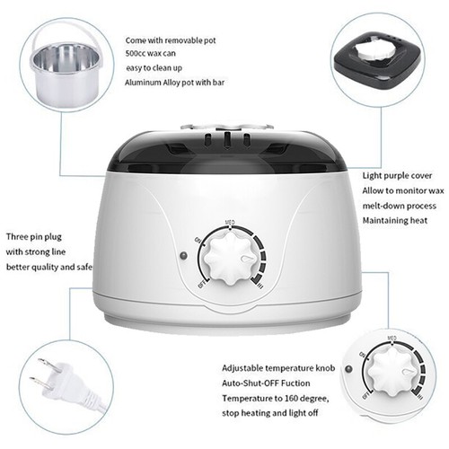 Professional Wax Heater Warmer Hair Removal Depilatory Waxing Kit + 400G Beans - Picture 2 of 14