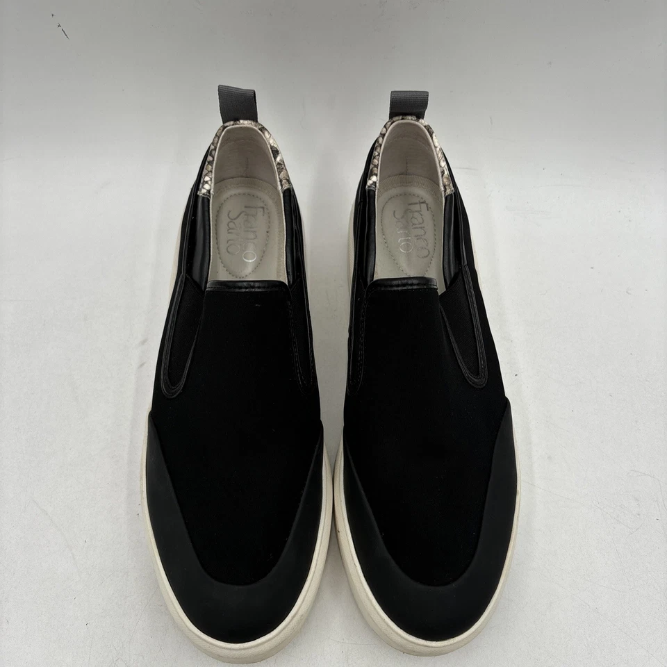 Tênis Feminino Franco Sarto LAZER Preto Tecido Slip On Plataforma Top Baixo 10M - Imagem 4 de 4