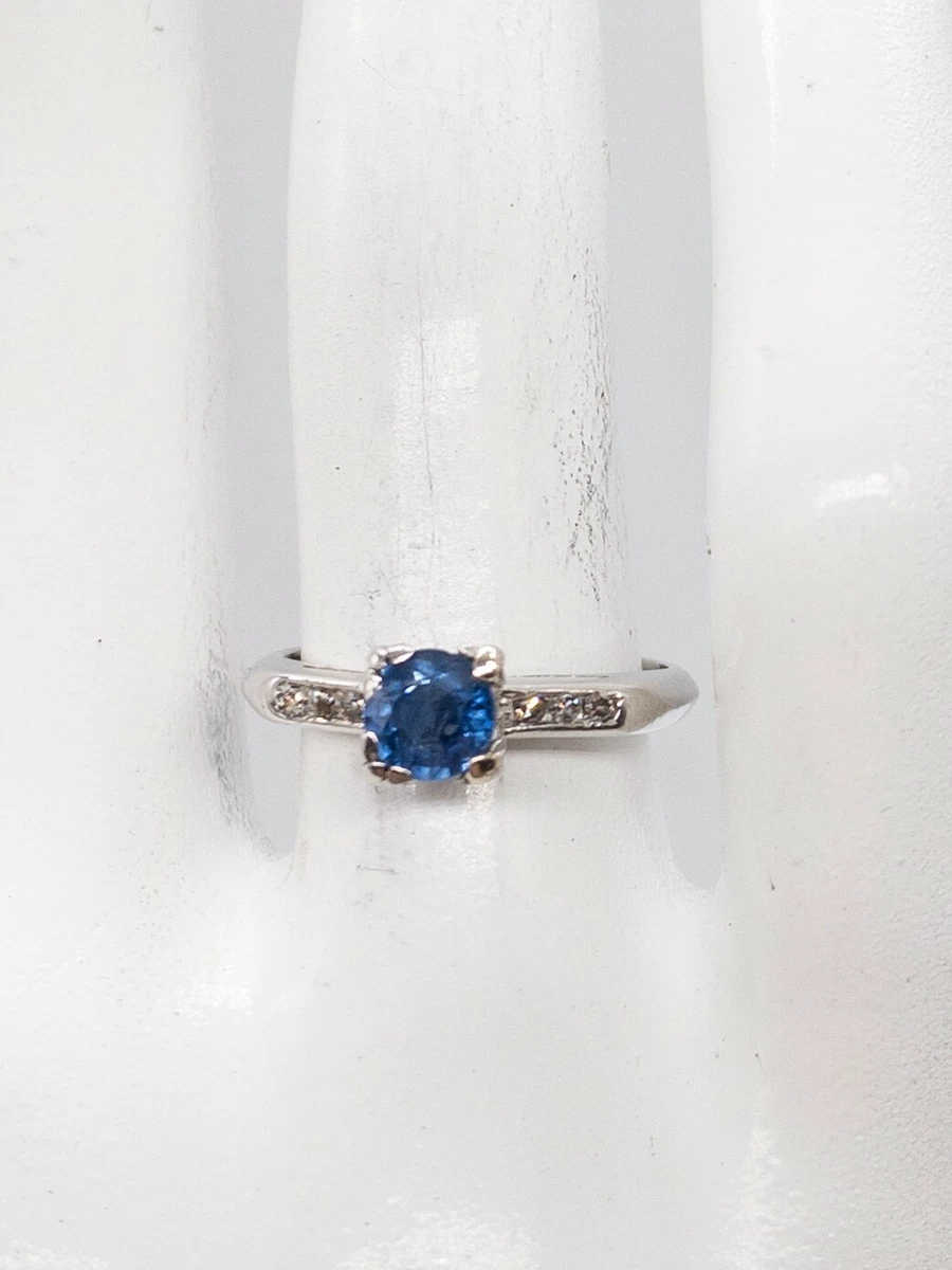 Vintage blue shop sapphire engagement rings