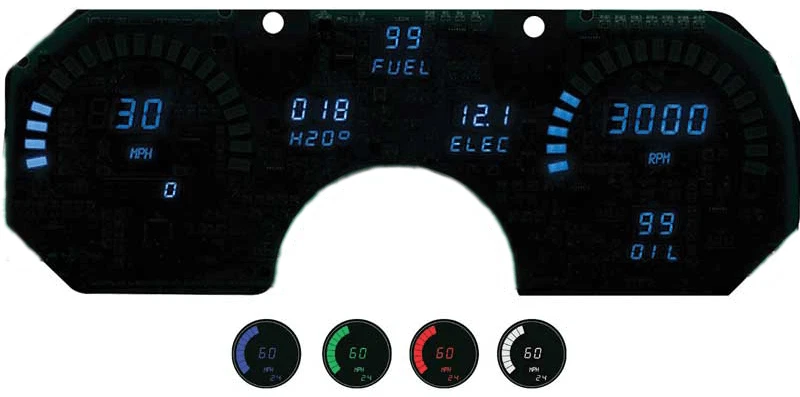 Painel de painel digital Camaro 1982-1990 medidores de LED vermelho garantia vitalícia - Imagem 2 de 4