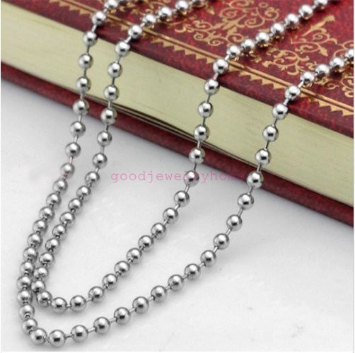 Wholesale In Bulk Stainless Steel 1.5-6MM Lot DIY Ball Chain Necklace 16-36"