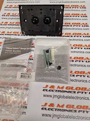 SWITCH PUSH BUTTON 2 GANG 250V 16AX/20A - CLIPSAL 4062PB-EB