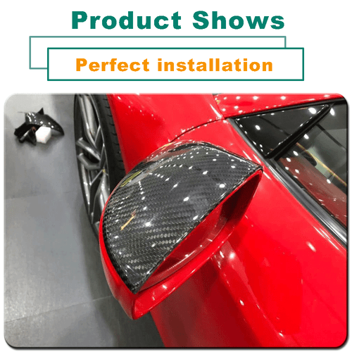 Tapas de espejo exterior de carbono Mirror Cover para Ferrari 458 Italia Spider - Imagen 5 de 13