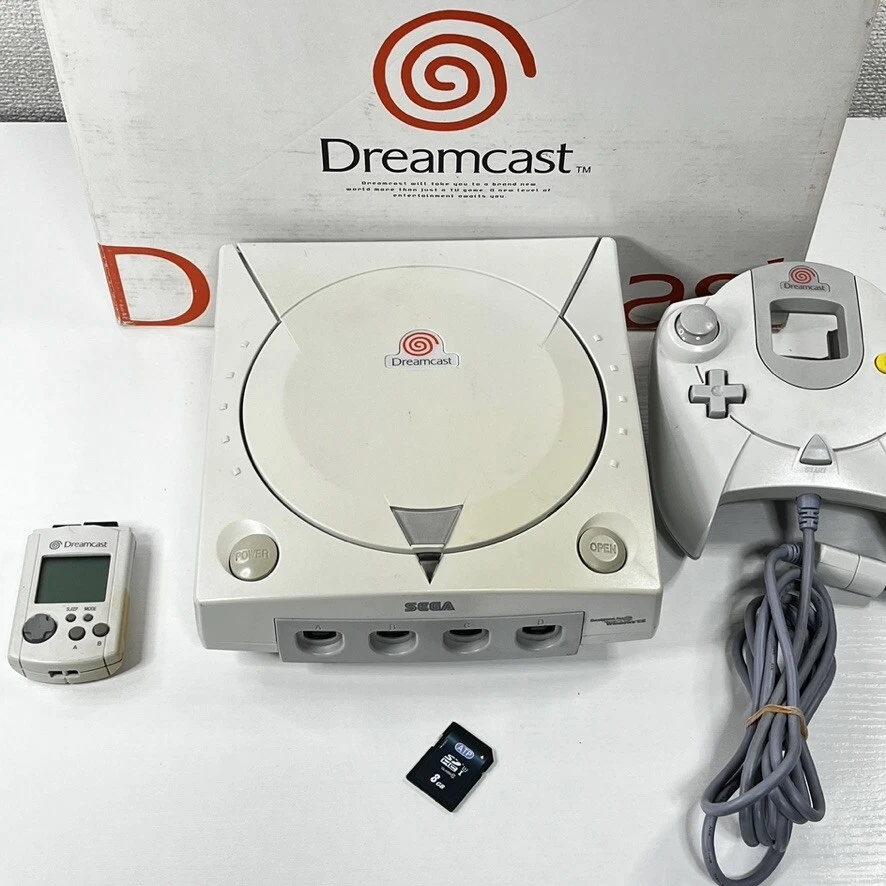 Sega Dreamcast with GDEMU attached retro game SD card kitty DC select  options