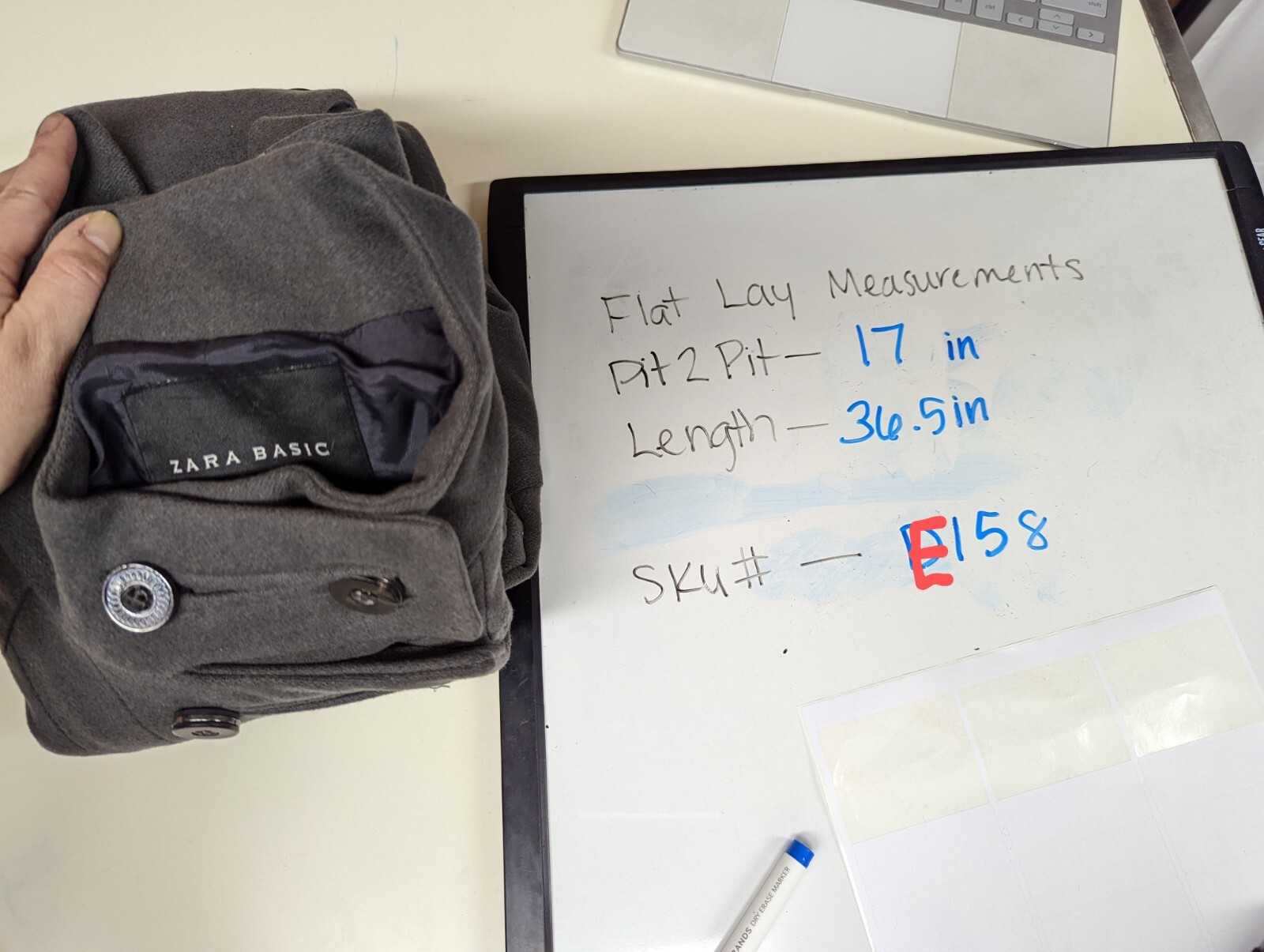 Zara Basic Double Breasted Wool Classic Military … - image 10