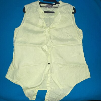 Comma Bluse Gr 38 M 100% Leinen in Neongelb