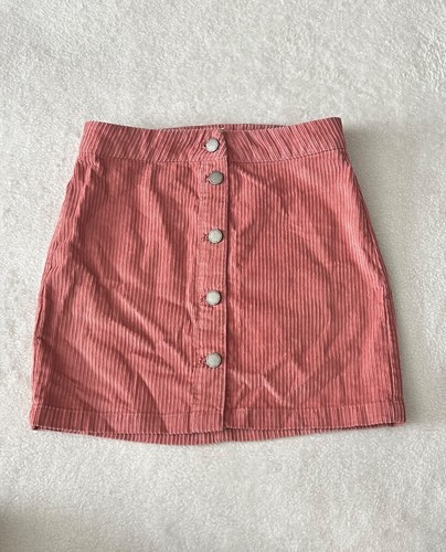 Roxy Girl's Casual Pink Mini Spring Summer Corduroy Sun & Moon Skirt Size L (12)
