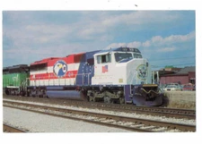 Burlington Northern SD60M Locomotive 1991 Railroad Festival Patriotic #Postcard