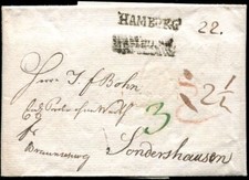 Altdeutschland Hamburg, 1802, Brief
