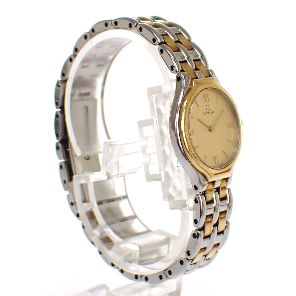 OMEGA DE VILLE SYMBO﻿L Quartz Wrist Watch 23mm SS Yellow  display picture 3