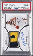 2021 PANINI FLAWLESS HOR PATCH AUTOS #HPAJMY JAMAL MURRAY 25/25 PSA 8 AUTO