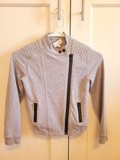 Gucci kids heathered gray zippered sweater size 8 runs small