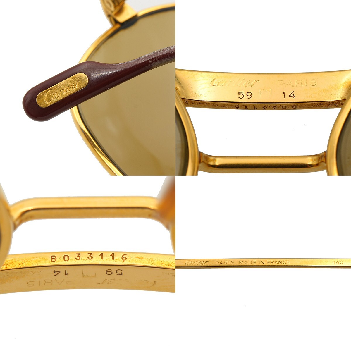 Cartier Sunglasses Eyeglasses Trinity Aviator 59/14 1… Gem