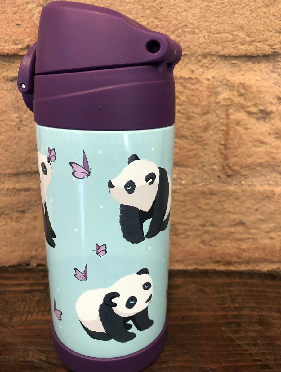Pottery Barn Kids panda Medium Water Bottle Beach No Mono purple turquoise HTF