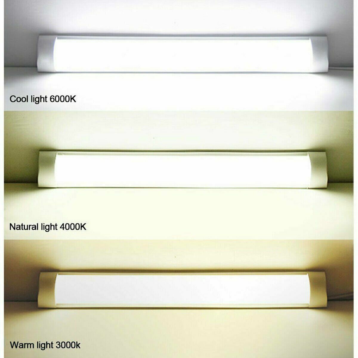 LED Batten Tube Light 2FT/3FT/4FT/5FT Garage Strip Light Outdoor