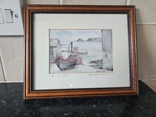 Elisabeth Clarke Framed Signed Print. Sennen Cove.