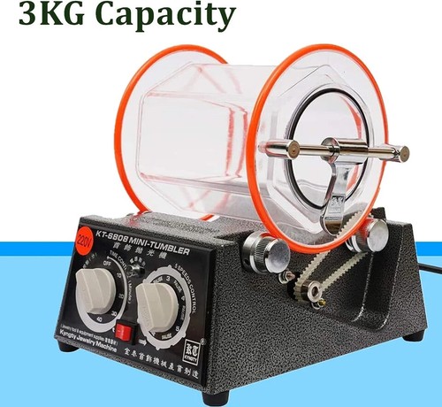 Rotary Tumbler Jewelry Polisher Finisher Tumbling Machine Stone Polishing Beads - Picture 2 of 16