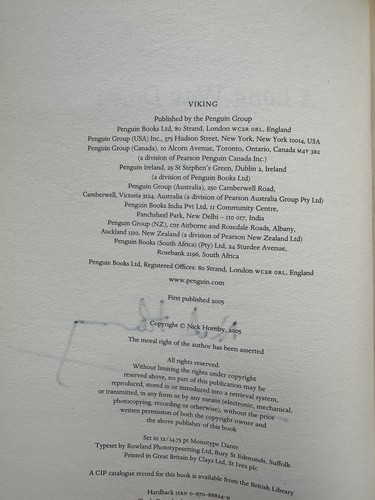 Nick Hornby SIGNED A Long Way Down UK 1/1 HB - Picture 3 of 4