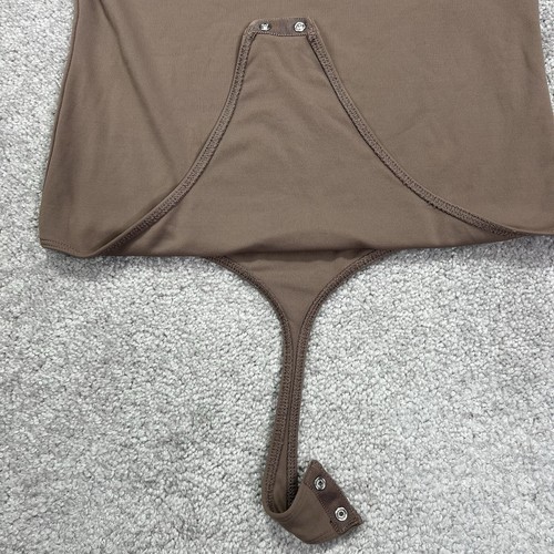 Babaton Contour One Shoulder Strap Bodysuit Women’s Large Deep Taupe Brown NWT - Picture 9 of 17