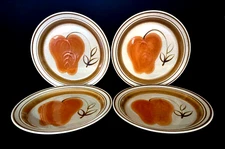 Premiere Potterskraft DELICIOUS P6027 Set of 4 Dinner Plates 10 3/4" XLNT Cond