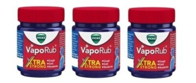 3 X Vicks VapoRub Xtra Strong for Cough, Cold, Runny Nose & Headache- 50ml