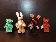 T F Wuzzies lot mini Boyds bear tylar tanner bunny talbot moose tags joint plush