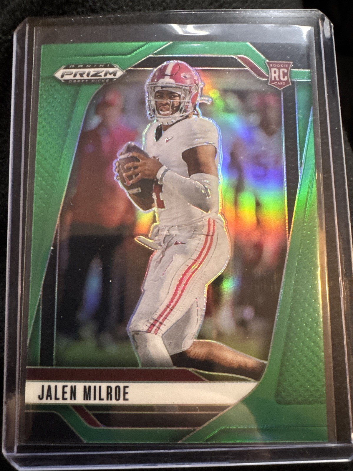 2025 Prizm Draft Picks - Jalen Milroe #5 Green Prizm R/C