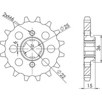 Ritzel P525 - Z15 (DIS.20512) Honda 500 Xbr 85/86