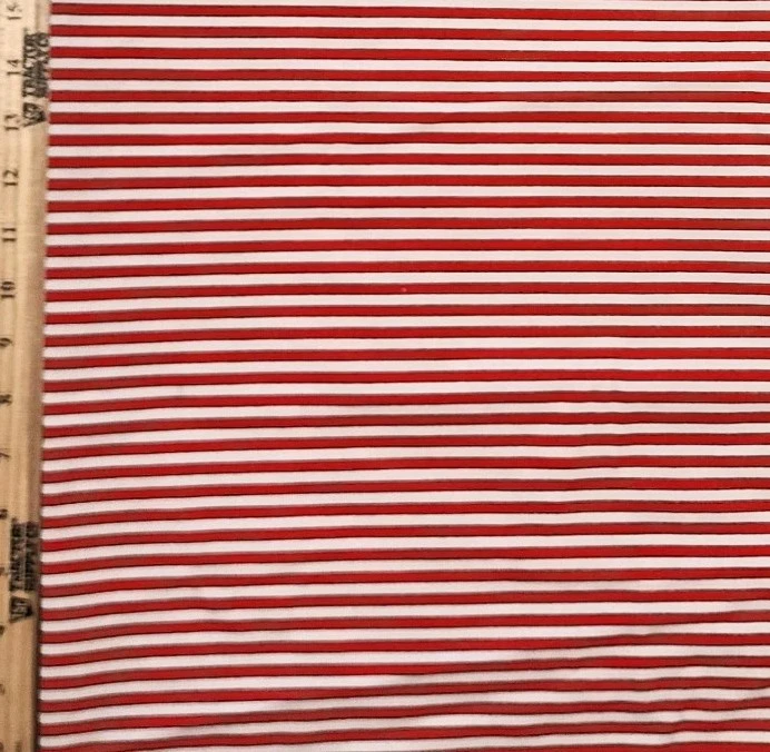 Quilting Fabric Lot 5+ Yards 100% Cotton 44” Lot Of 3 Red Yellow Dots Stripes - Image 3 of 4