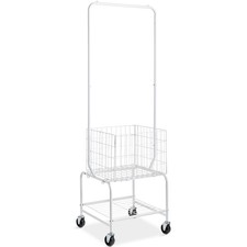 Laundry Cart w/Wheels & Adjustable Hanger, He...