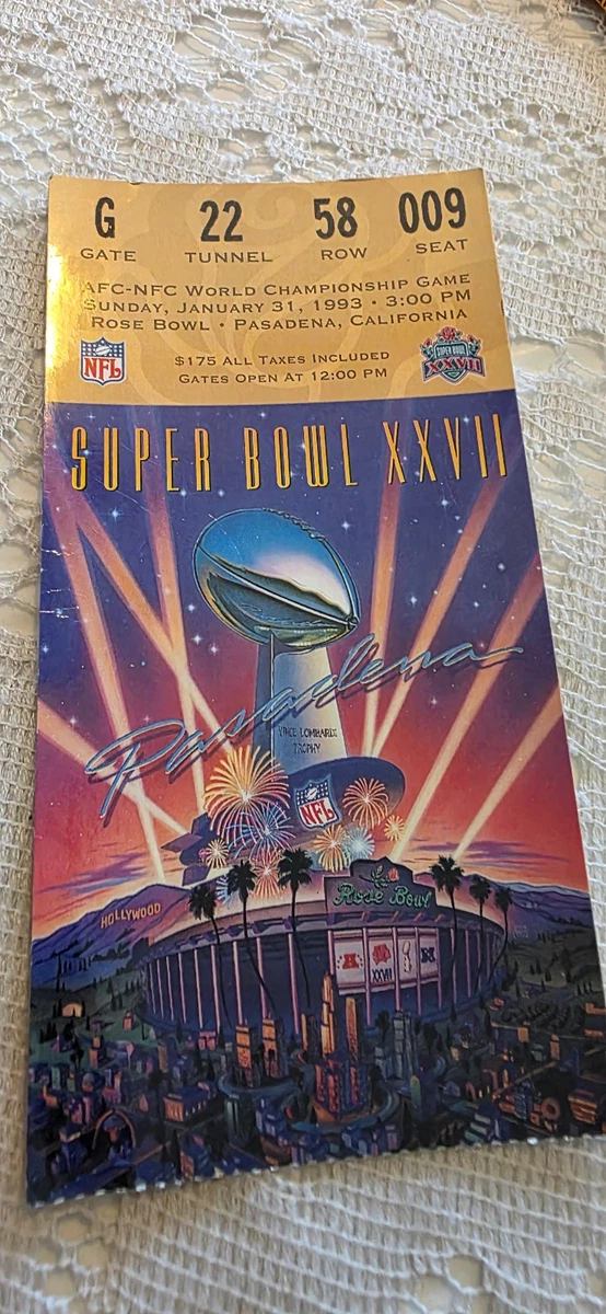 Dallas Cowboys Football 1993 Vintage Sports Ticket Stubs for sale