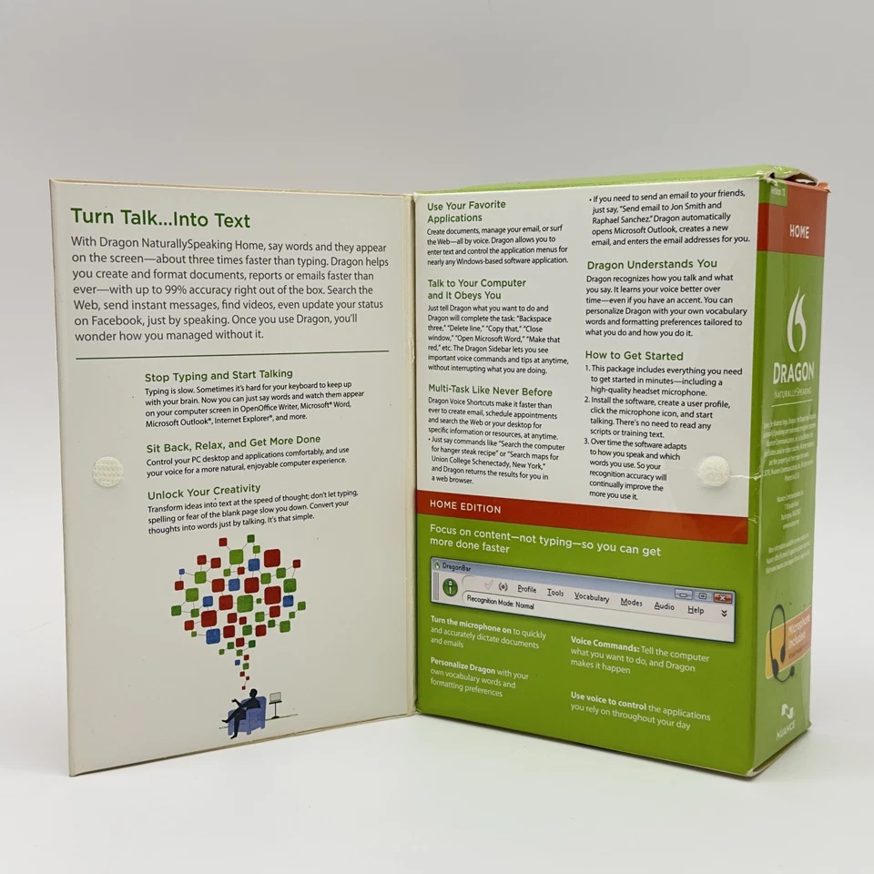 Dragon Nuance Naturally Speaking Home V.11 Speech Recognition Software READ! - Image 3 of 4