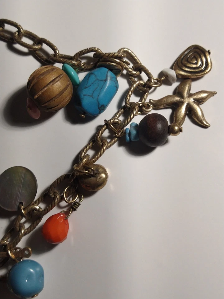 COLDWATER CREEK collar con encanto de vida marina - 20" material mixto playa colgante Foto 3 de 4