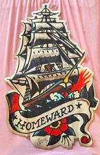 Large Sailor Jerry "Homeward Bound" Woven Back Patch - 12" x 7" Jacket Patch
